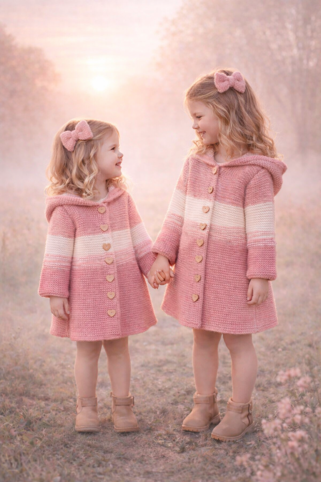 Beautiful boutique style baby hoodie knitting pattern. Instant PDF download and beginner-friendly instructions included.