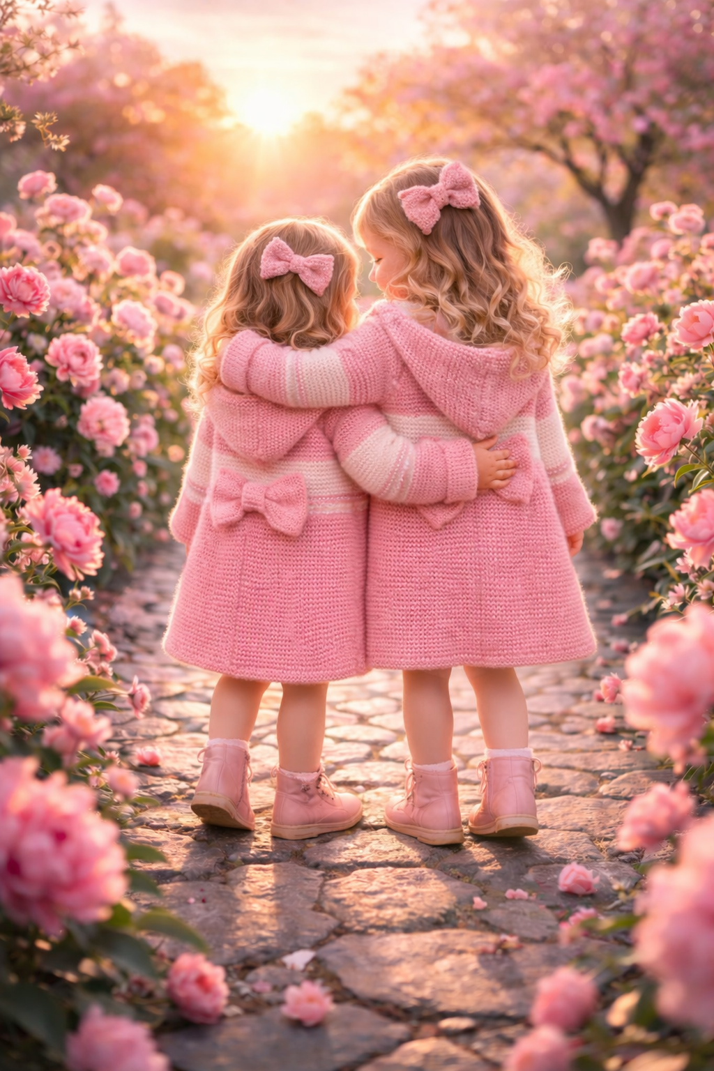 Modern infant hoodie knit pattern with bow detail — designed for a sweet and stylish handmade garment, perfect for gifting.